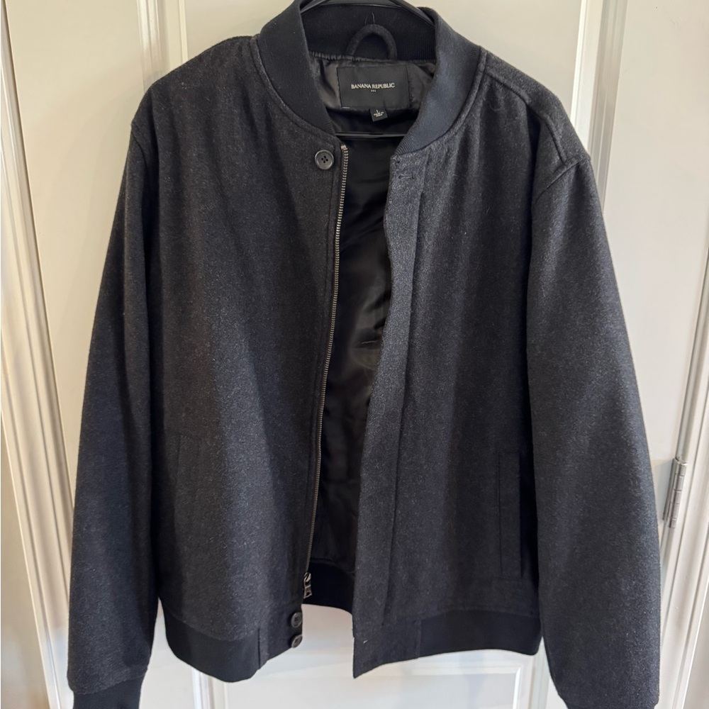 Banana Republic Black Bomber Jacket